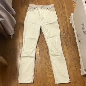 Abercrombie & Fitch Cream Ultra High Rise Jeans